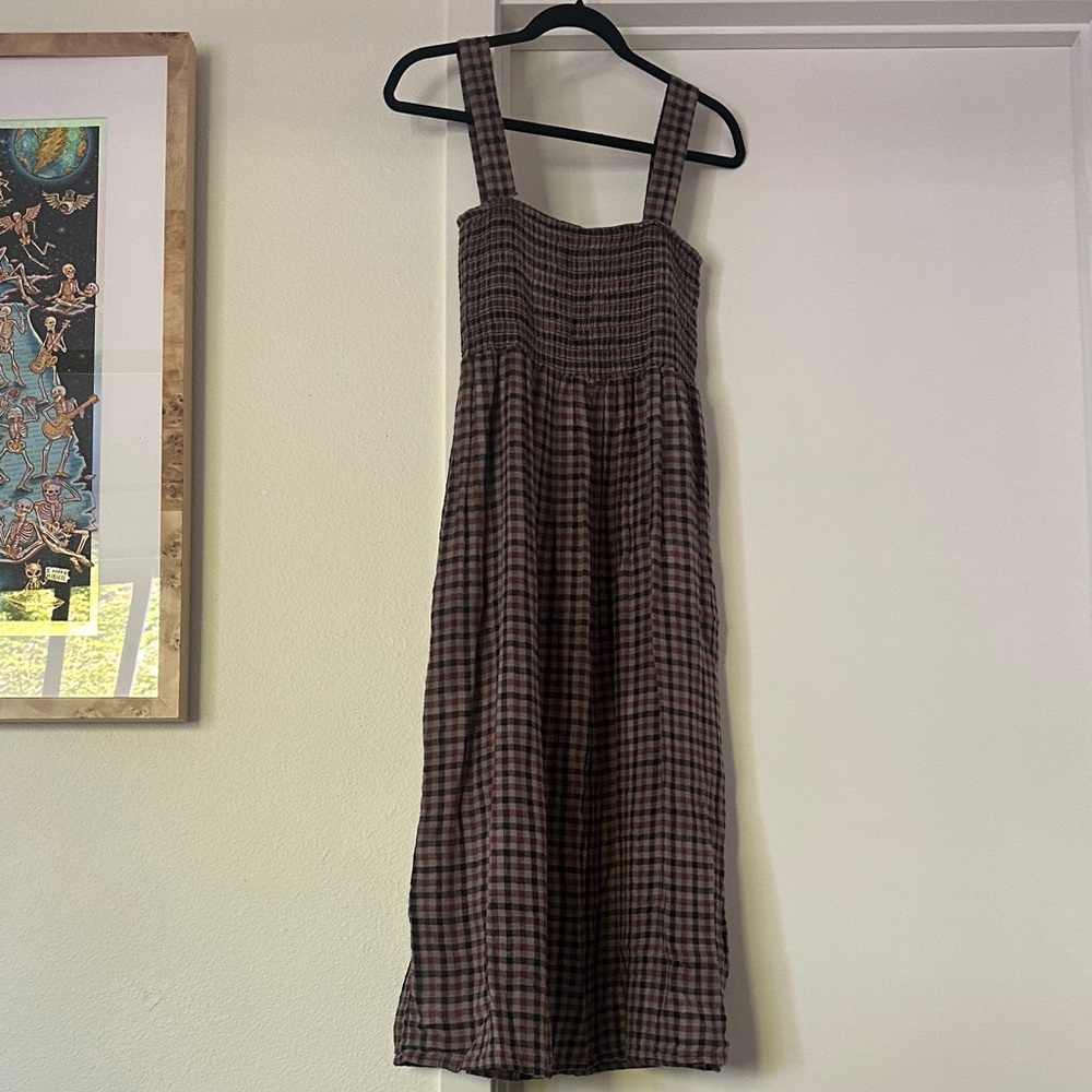 Chic Plaid Midi Dress